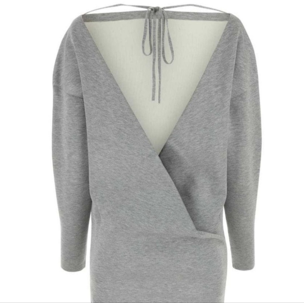 Gucci Wool-Blend Gray Stretch Dress Size S NWT - Picture 4 of 16